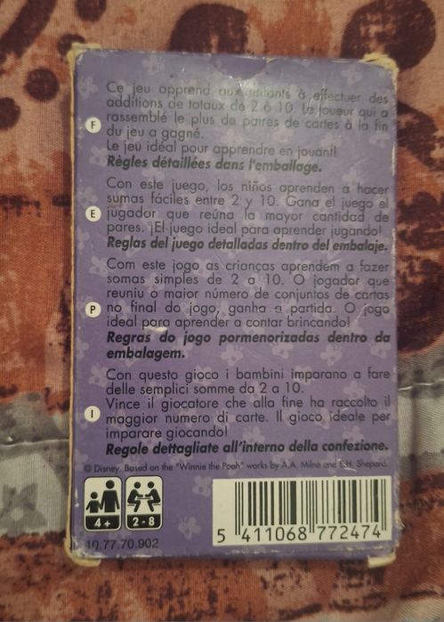 Cartas Matemática Winnie the Pooh Disney