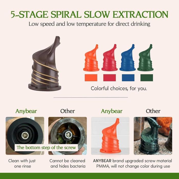 WOLNOOBROTOWA Wyciskarka do owoców cytrusów Anybear srebrny 200 W