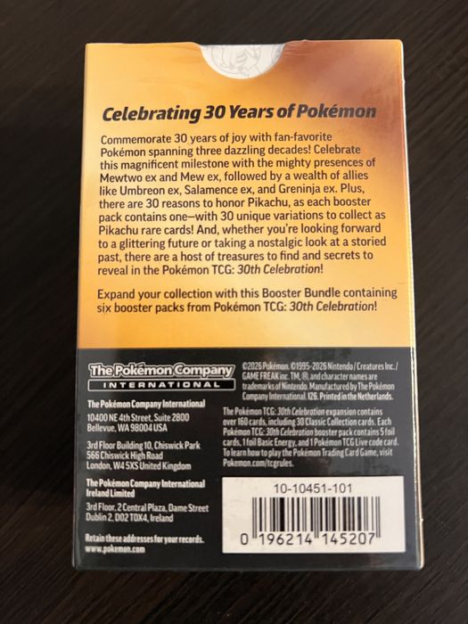 Pokemon Booster Bundle 30th angielske folia