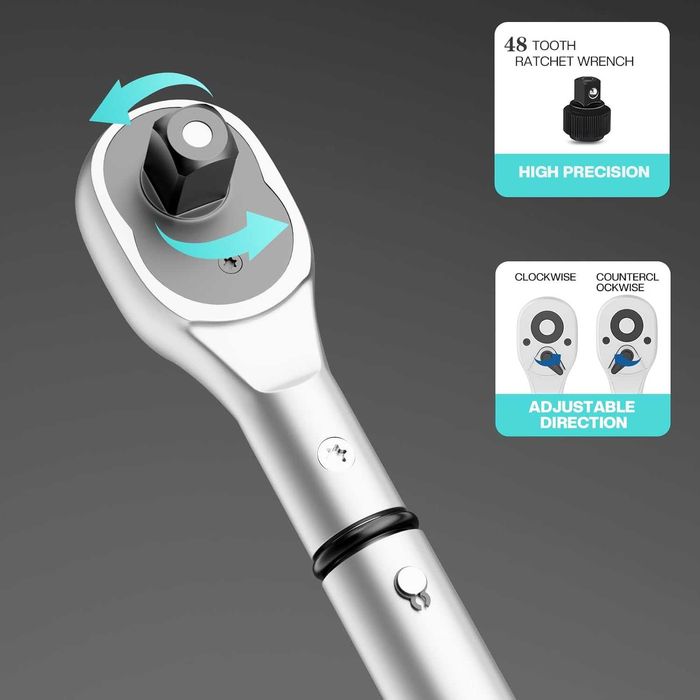 VANPO Chave dinamométrica 3/4", chave de torque de 100-600 Nm