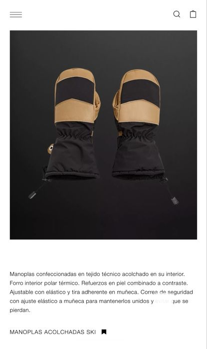 Luvas Almofadadas Ski Zara NOVO