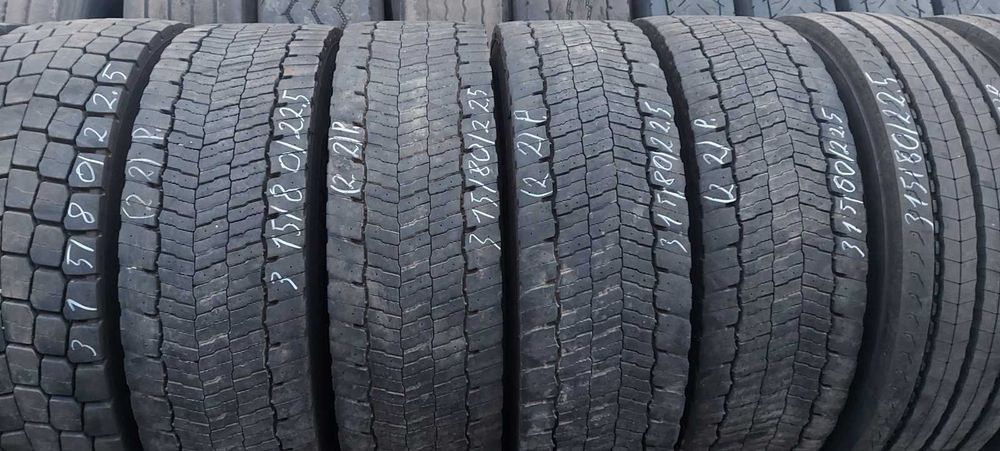 Б.у шини на вантажівки та причепи , комплекти та розпарки.