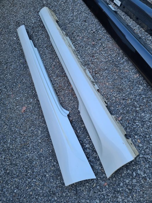 Listwy progowe zewnętrzne MPakiet BMW E92 coupe E93 Cabrio listwa progowa lewa + Prawa biała perła A96 Mineral weiss