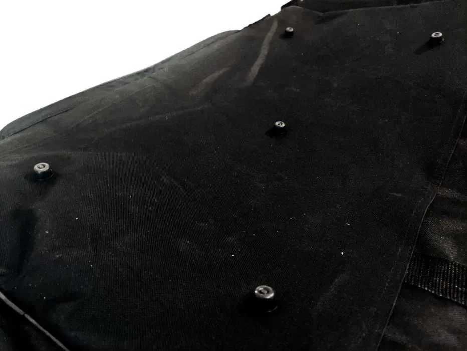 Duża czarna torba na wycieczkę podróżna z paskiem 60cm