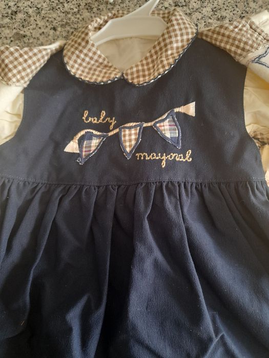 Vestido com casaco 12 meses