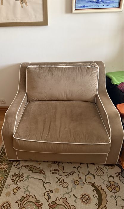 Sofa cor nude individual