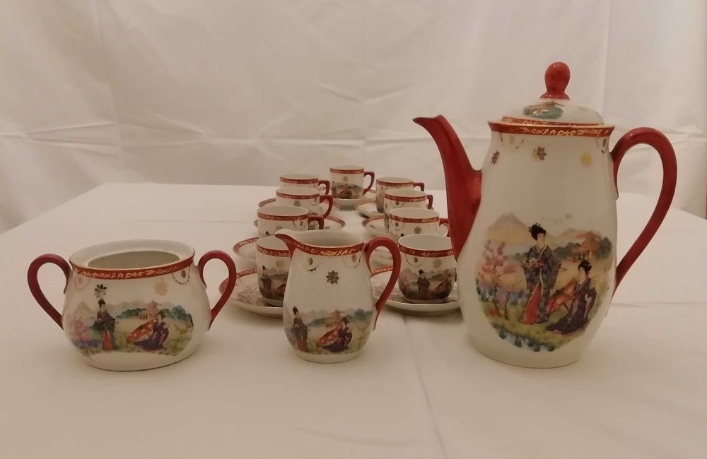 Serviço de café de porcelana alemã