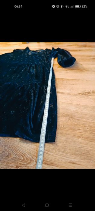 Sukienka  Sugarfree damska 38 M czarna misiu złote kropki świąteczna