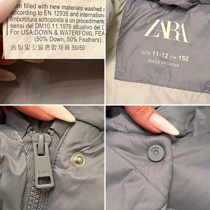 ‼️ куртка пуховик Zara 152 11 12  пальто пуфер тепла зимова