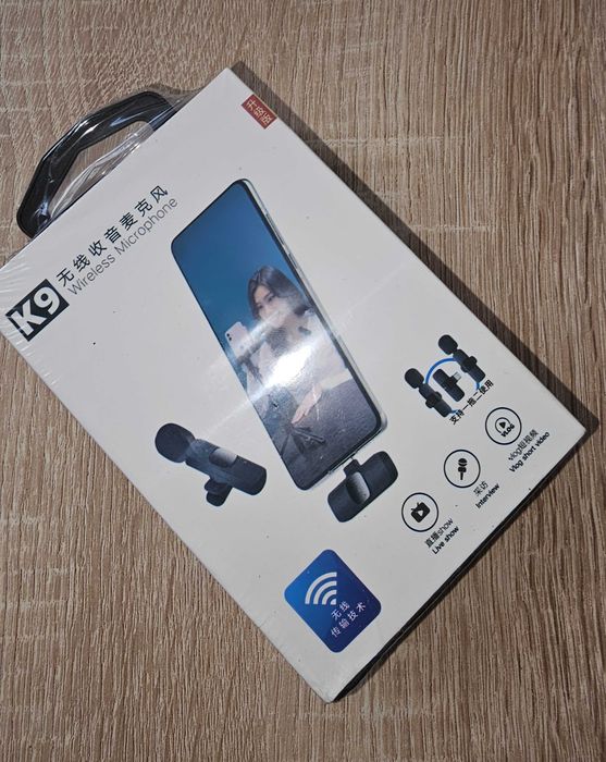 Mikrofon Bezprzewodowy K9 do Telefonu Smartfona Vlog Live USB C