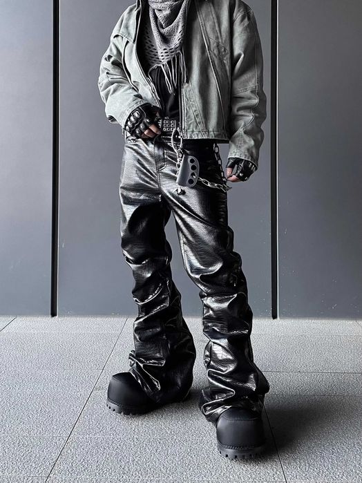Кожаные штаны | opium pants опиум джинсы тайп jeans y2k swag
