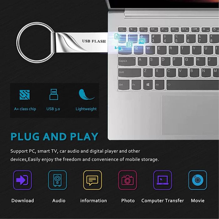 Портативный USB-накопитель 982 ГБ с брелком