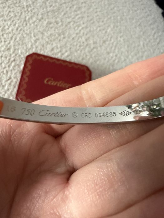 Bransoletka Cartier Love roz 16 srebrna