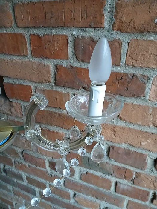 3 ramienny żyrandol szklany styl Glamour rokoko Vintage