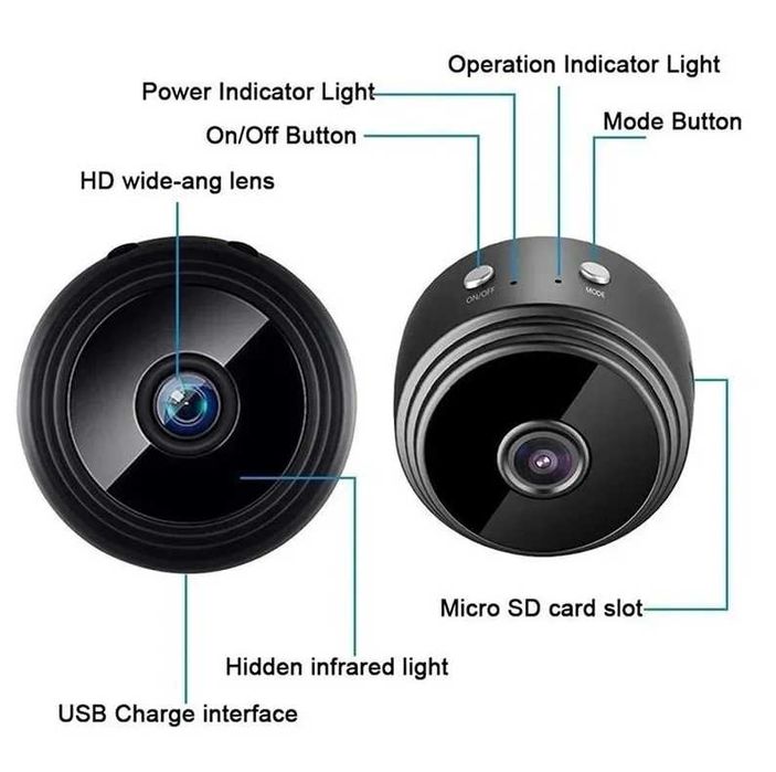 Mini Camera oculta WiFi HD 1080p