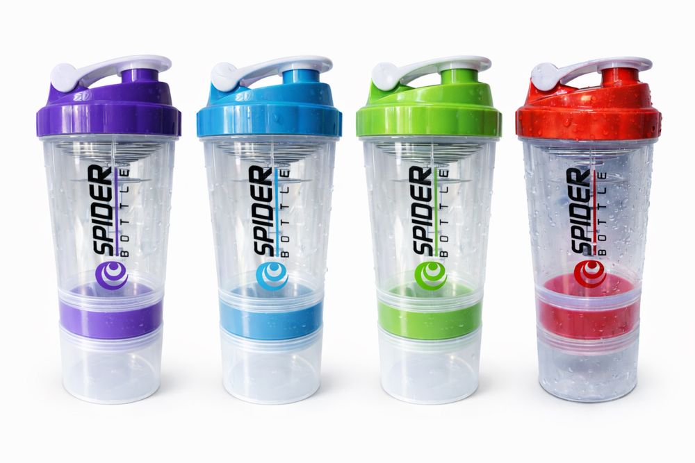 Шейкер спортивний 500мл 2 відділу пляшка для води спортзалу протеїну