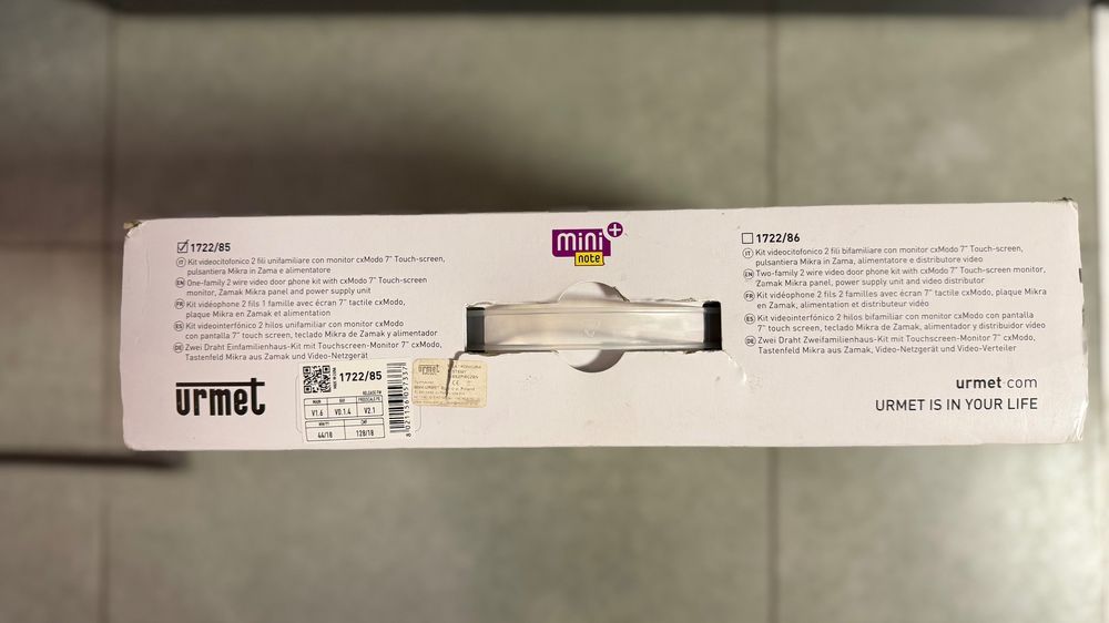 URMET- NOWY zestaw jednorodzinny mini notę+ z videom monitorem