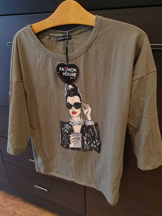 Oliwkowa bluzka r. M