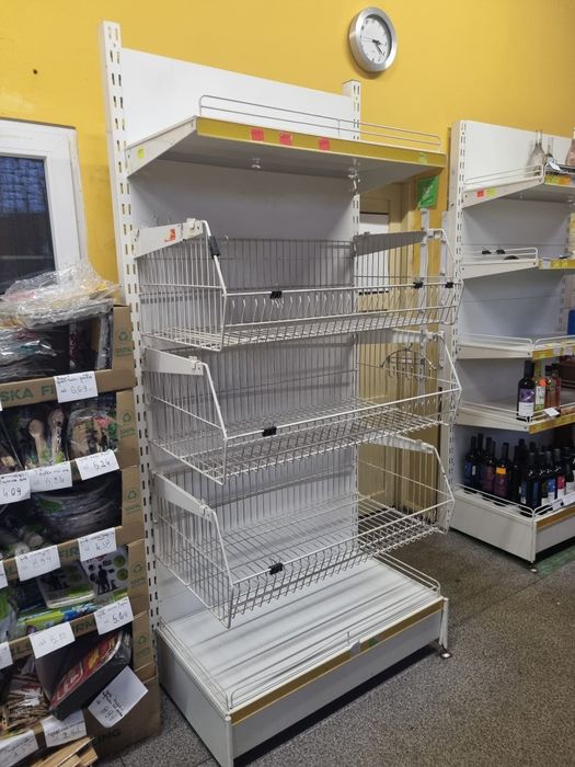 Regały sklepowe  kosze regał