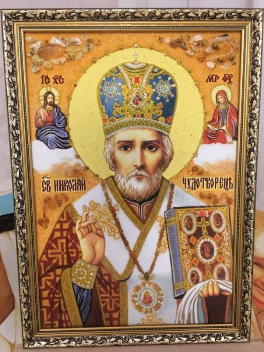 Иконы из янтаря ТАЙНАЯ ВЕЧЕРЯ картины Портрет ікони КАРТИНИ З БУРШТИНУ