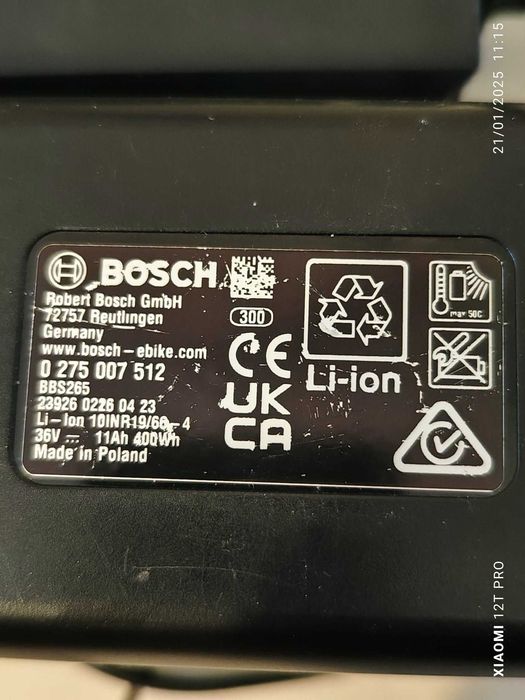Baterias eBike Bosch PowerPack 400 - Usadas/Testadas (Quadro e Rack)