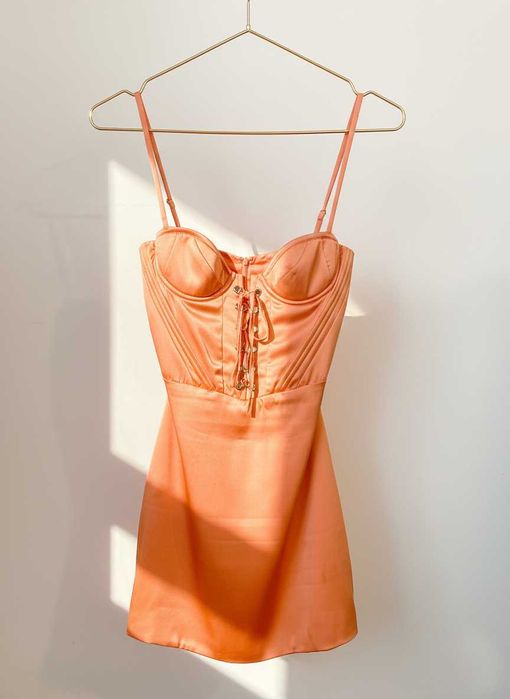 Атласна корсетна сукня Oh Polly (XS), ідеальний стан