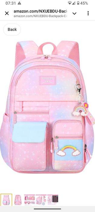 Рюкзак рожевий шкільний