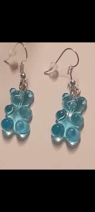 kolczyki niebieskie misie