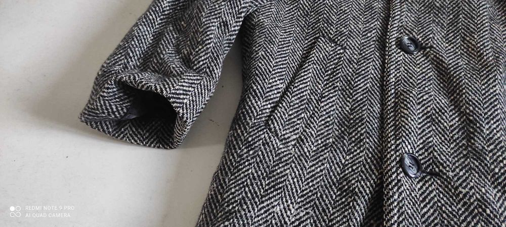 CALEDON TWEED Płaszcz Vintage Ireland  Premium M/L