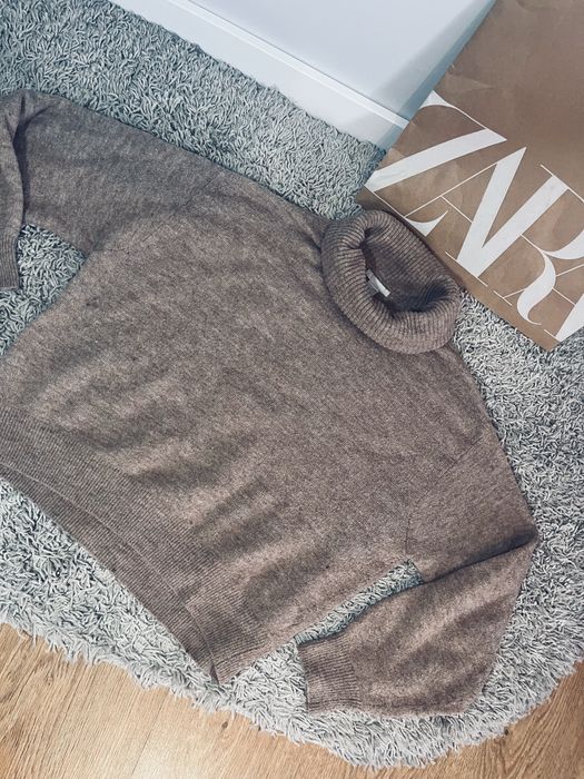 Bezowy brazowy sweter rozm S hm golf