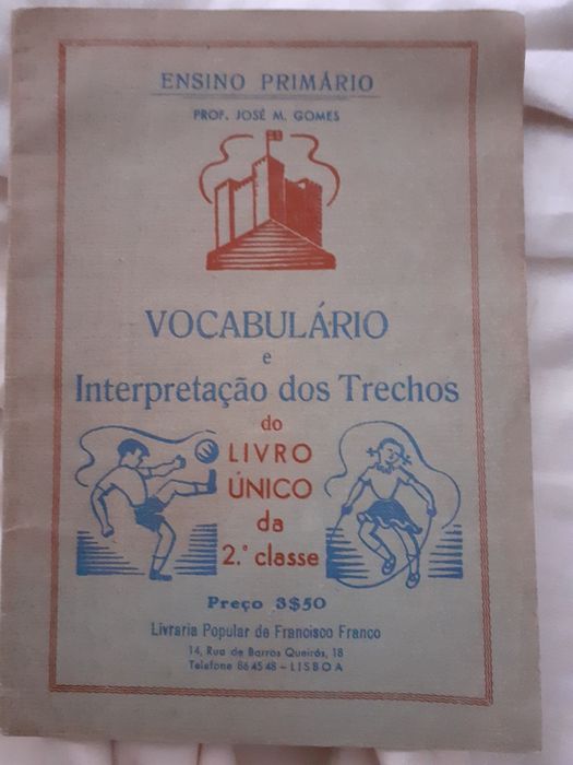 Livros escolares antigos Aritmética e Geometria/