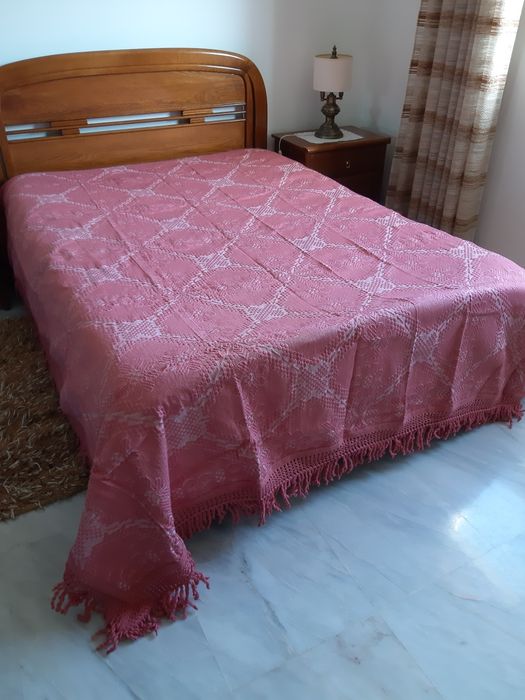Colcha vintage cor de rosa