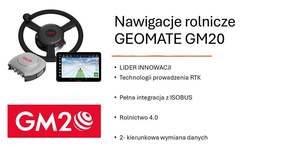 Nawigacja rolnicza GEOMATE GM20 RTK 2,5cm ISOBUS NOWY MODEL
