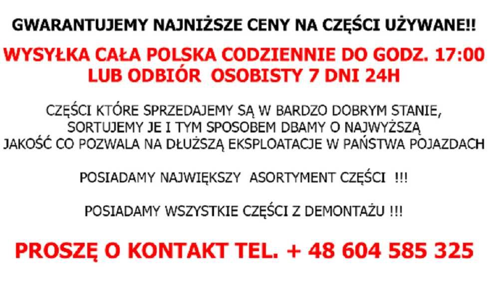Most Man Tgl 8.180 12.210  odbiór 7 dni lub wysyłka