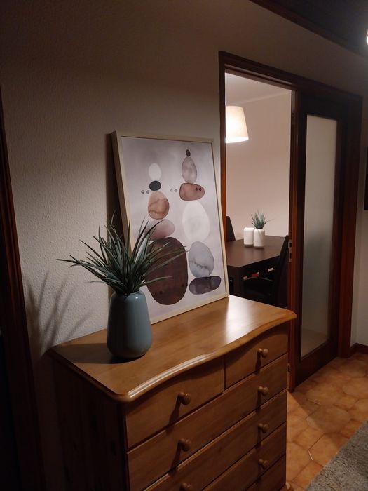 Cómoda c/gavetas, castanha, 90x95cm