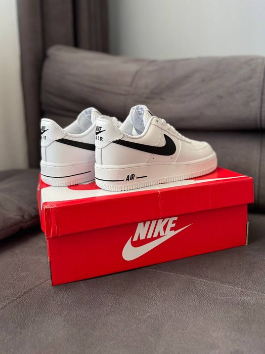 Кросівки Кроссовки Nike Air Force White black Білий Белый повсякденні