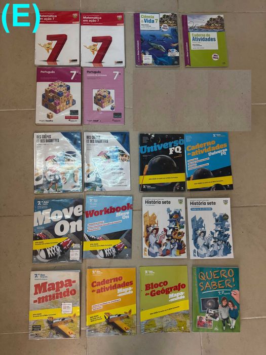Manuais escolares para o 1, 2 e 3 Ciclo (1º ao 9º ano) - VER VÁRIOS