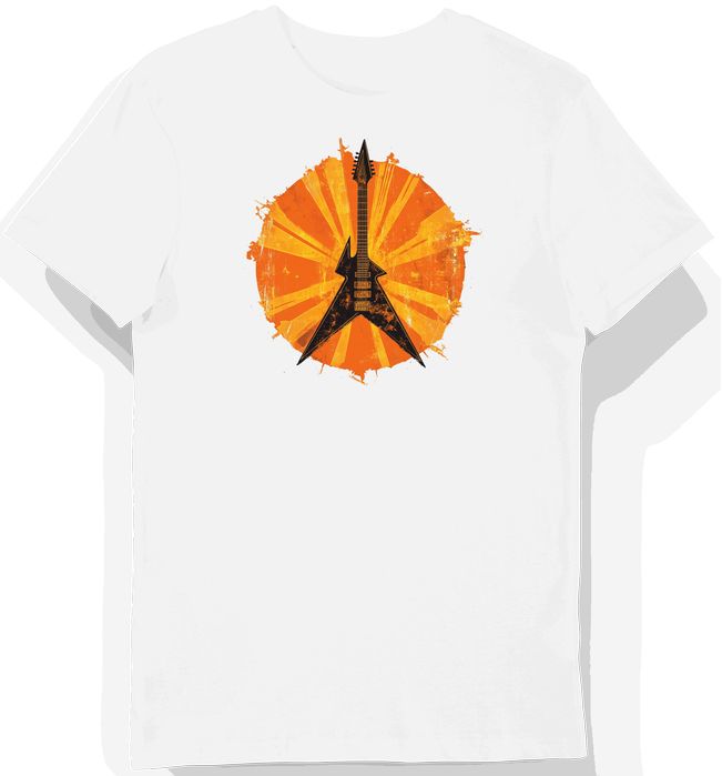 Koszulka męska biała z grafiką zespołu Megadeth M