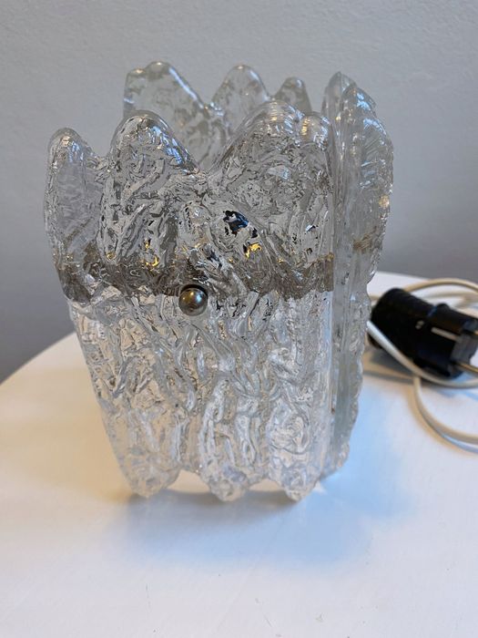 Kinkiet Kalmar Austria lampa szkło mrożone murano lata 60 oryginał
