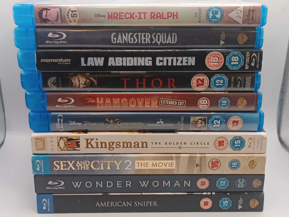Zestaw 10 filmów Blu-ray komplet Darmowa Dostawa