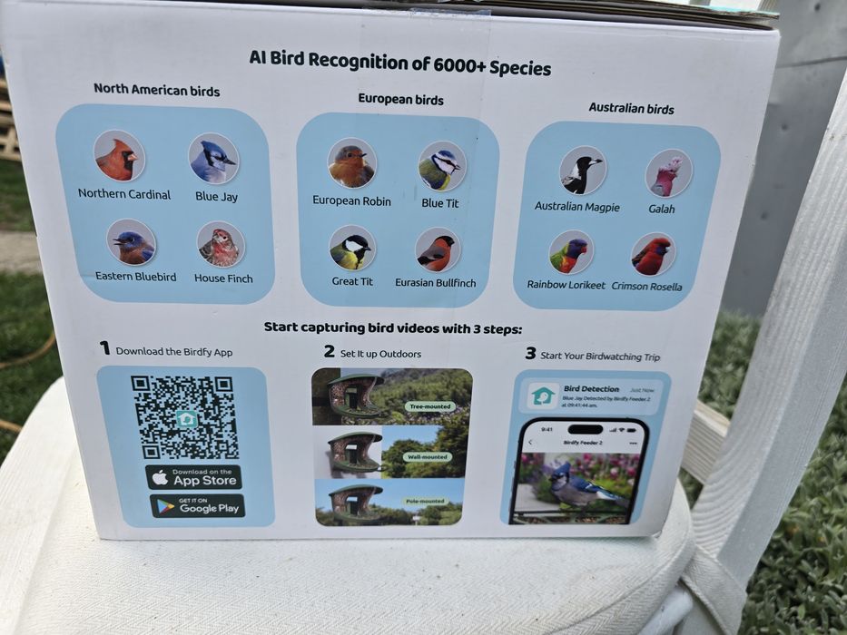 Nowoczesny inteligentny karmnik dla ptaków z kamerą – Birdfy Feeder 2 (Najnowsza wersja!)