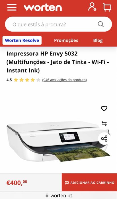 Impressora HP Easy Connections Envy Instant Ink (NOVA)