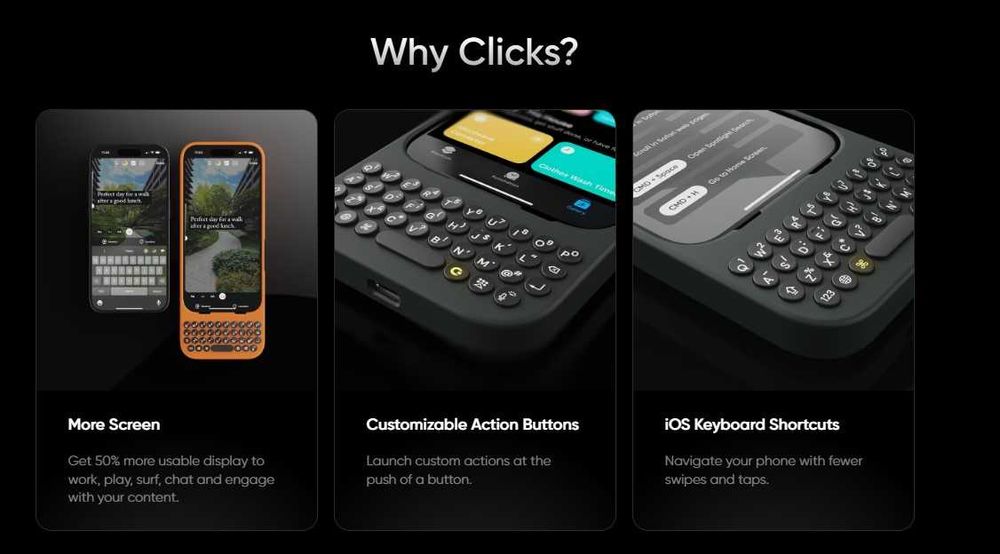 Clicks Creator Keyboard для apple iPhone 16 Pro Max чохол клавіатура