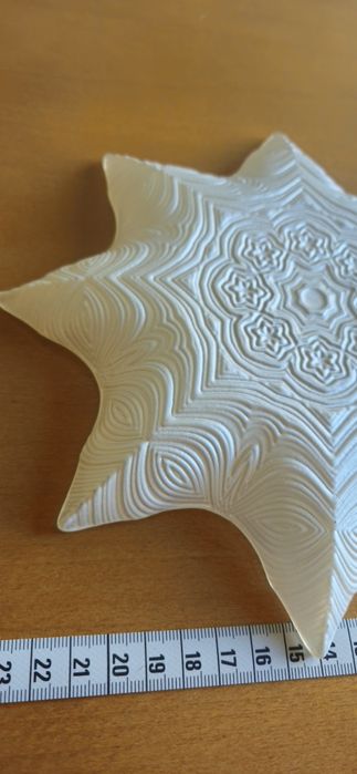 Taça Estrela Natal em Vidro Branca Nova