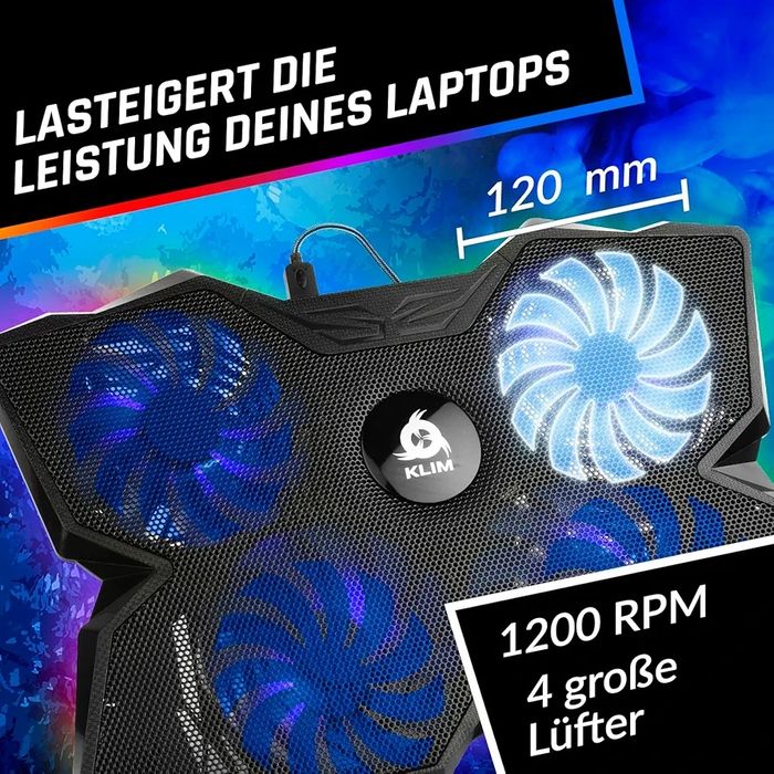 KLIM WIND Podkładka  chłodząca do laptopa