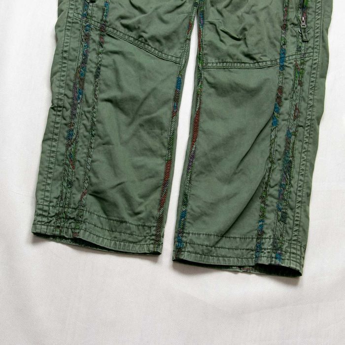 Jetlag y2k baggy spodnie cargo z paskami L/XL khaki
