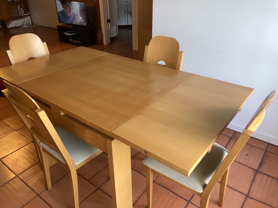Extendable Solid Beech Wood Dining Table64564403383169120