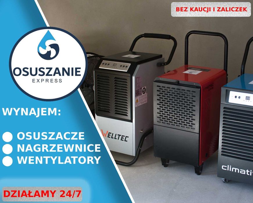 WYNAJEM OSUSZACZY, Osuszanie Po Zalaniu i Remoncie Białystok