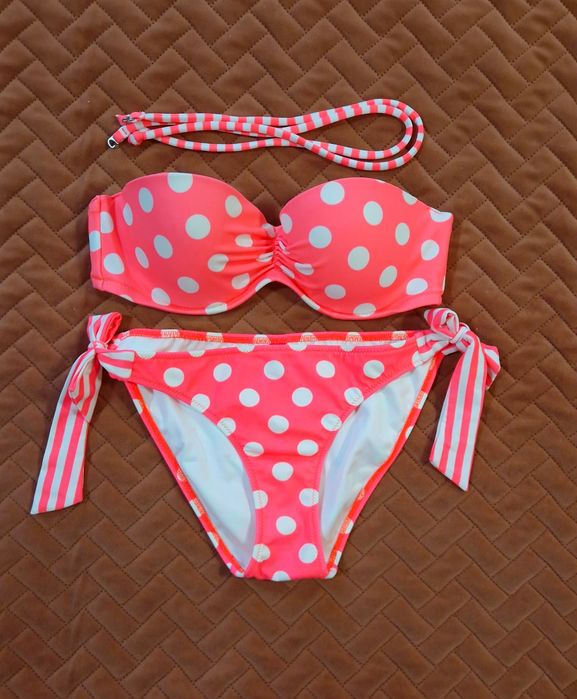 Купальник бандо Victoria's secret (бюст 32B, плавки XS)