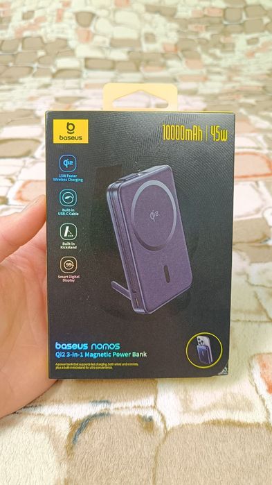Павербанк Baseus Nomos Qi2 10000mAh 45W MagSafe Qi2 15W басеус